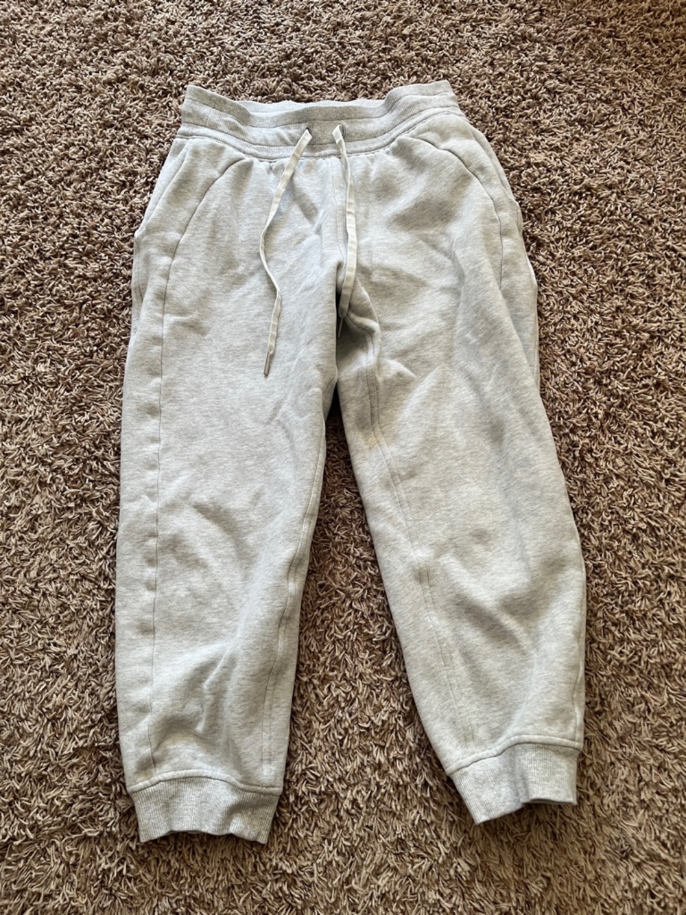 lululemon athletica Light Gray Drawstring Jogger Pants